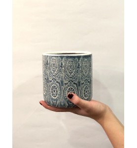 macetero azul dibujo