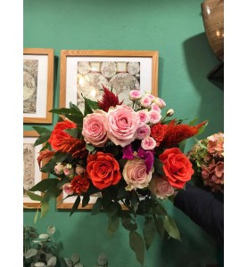 Ramo naranja y rosa S