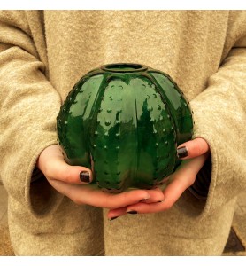 jarrón cristal cactus